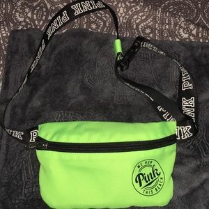 neon pink fanny pack!! brand new!